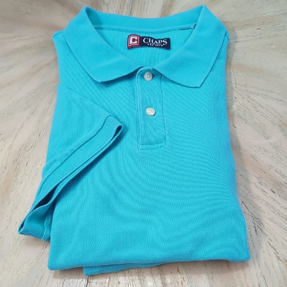 Set of 3 Classic Style Chaps Mens XL Polo Shirts - Blue, Pink and Green. - Picture 3 of 5
